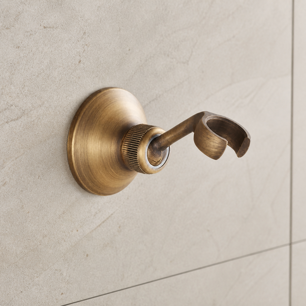 Support de pommeau de douche vintage Laiton brossé