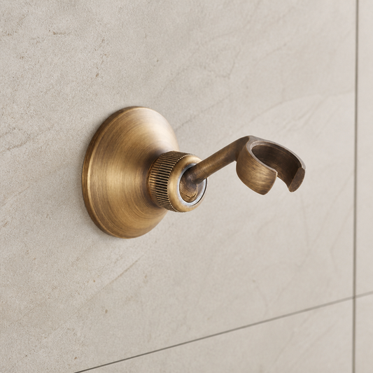 Support de pommeau de douche vintage Laiton brossé