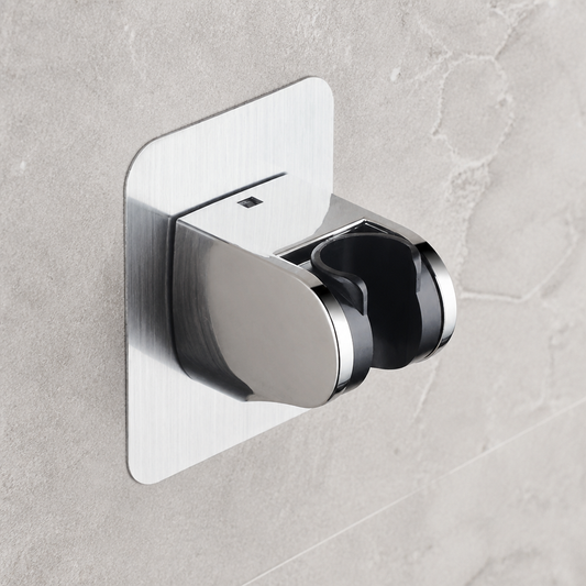 Support de pommeau de douche ajustable et adhésif Chrome