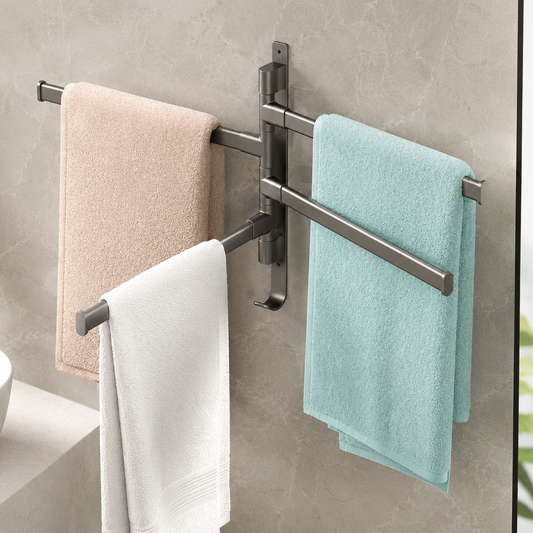 Porte-serviettes rotatif gris | Escale Douche