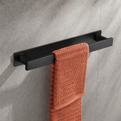 Porte-serviettes au design carré Noir