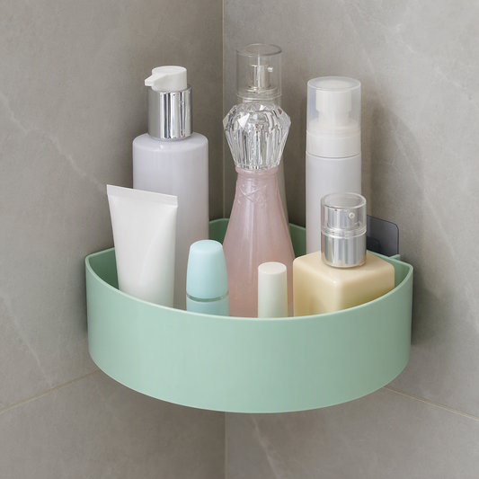 Étagère de douche d'angle couleurs pastels