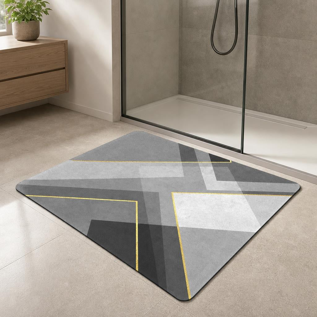 Tapis de bain design géométrique "triangle" | Escale Douche 2 / 40cm x 60cm