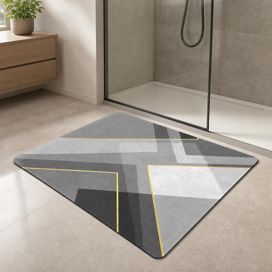 Tapis de bain design géométrique "triangle" | Escale Douche 2 / 40cm x 60cm