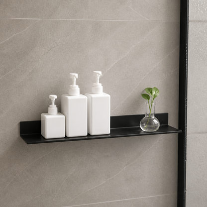 Étagère de douche extra plate noire