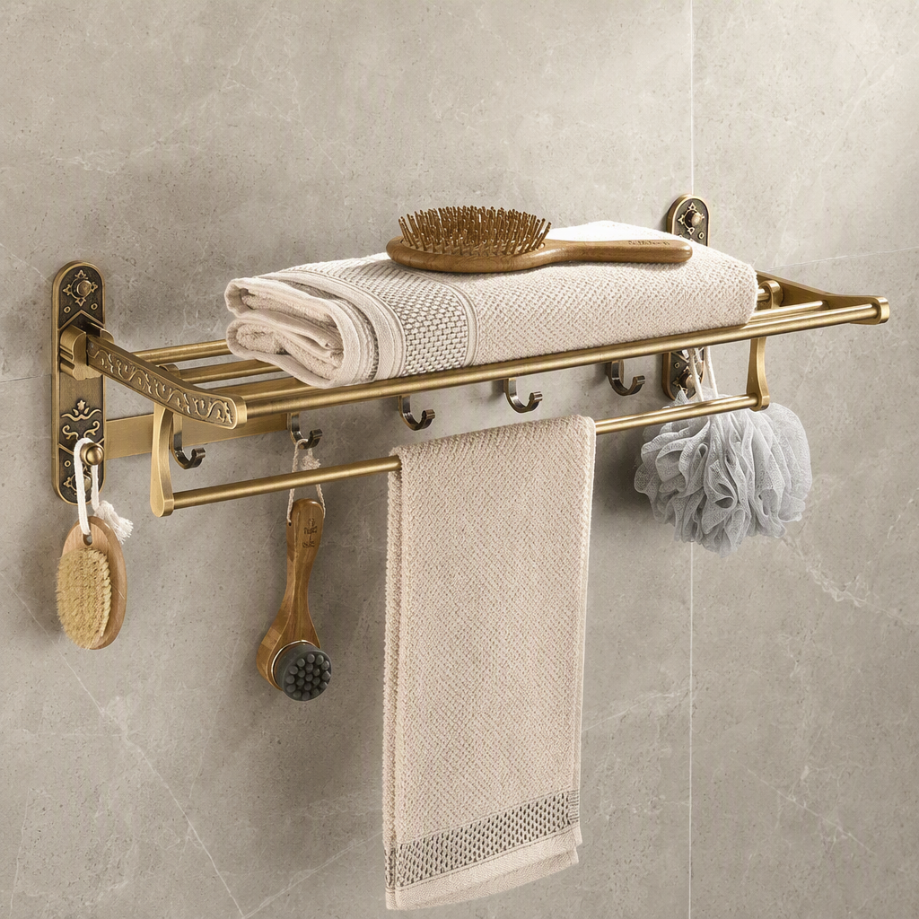 Porte-serviettes vintage | Escale Douche bronze