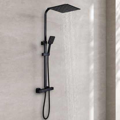 Colonne de douche thermostatique au design chic Noir