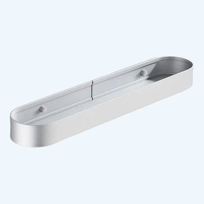 Étagère de douche blanche arrondie avec porte serviettes 28 cm simple