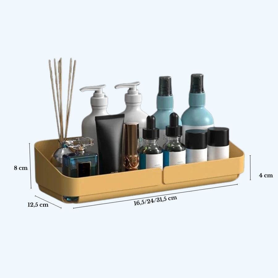 Étagère de douche colorée  Jaune 16.5 cm de longueur