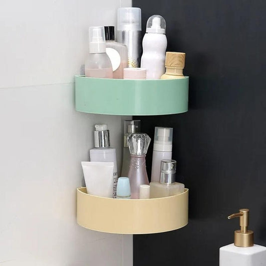 Étagère de douche d'angle aux couleurs pastels