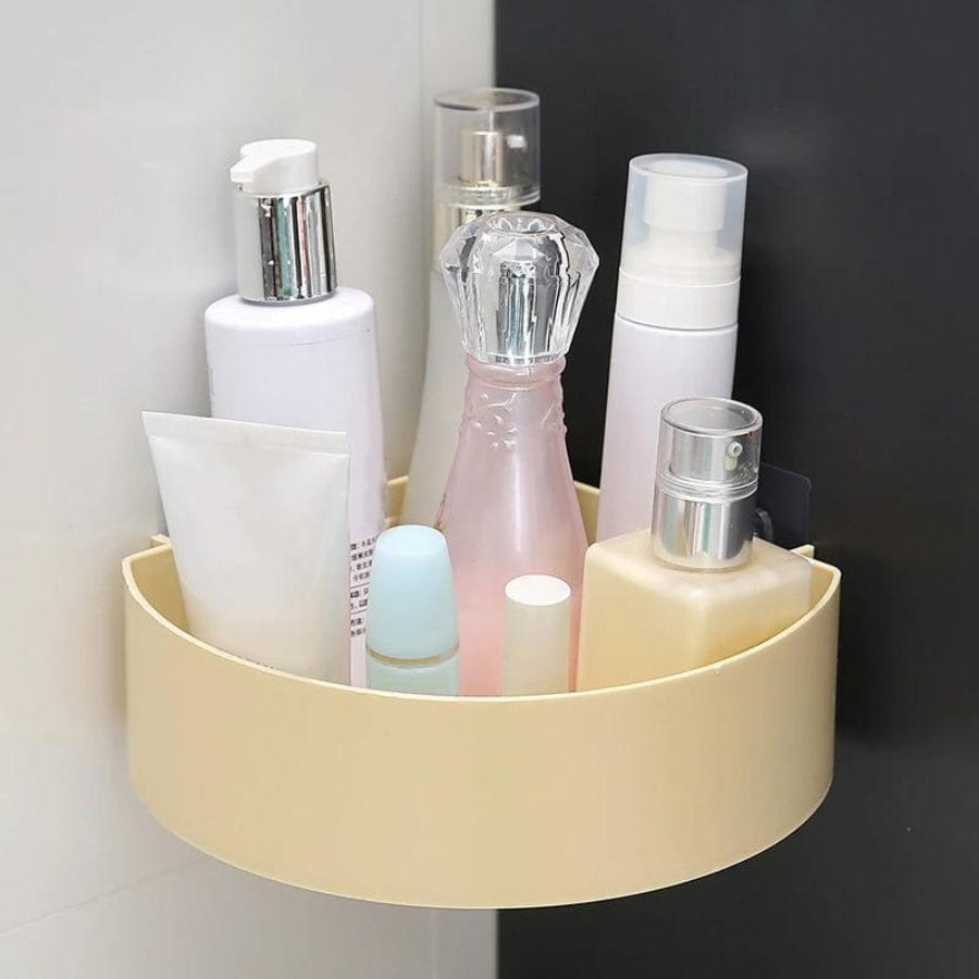 Étagère de douche d'angle aux couleurs pastels Jaune