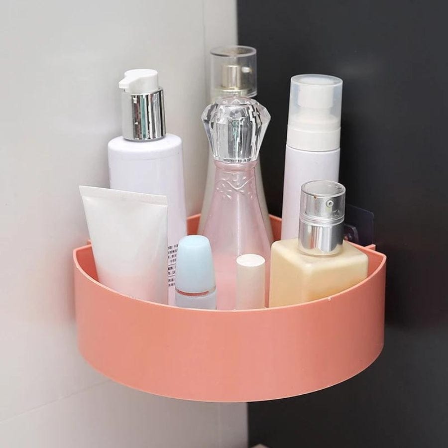 Étagère de douche d'angle aux couleurs pastels Rose