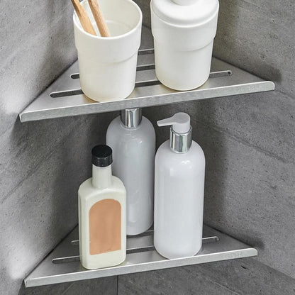 Étagère de douche d'angle en acier inoxydable