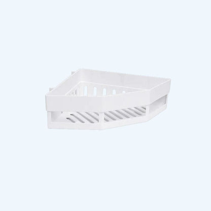 Étagère de douche d’angle style panier  Blanc