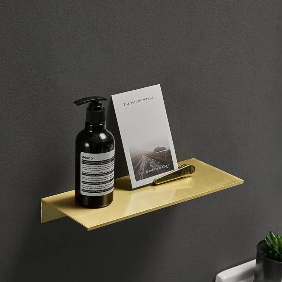 Étagère de douche dorée brossée 30 cm