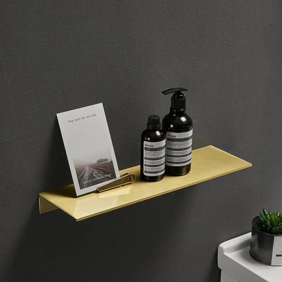 Étagère de douche dorée brossée 40 cm