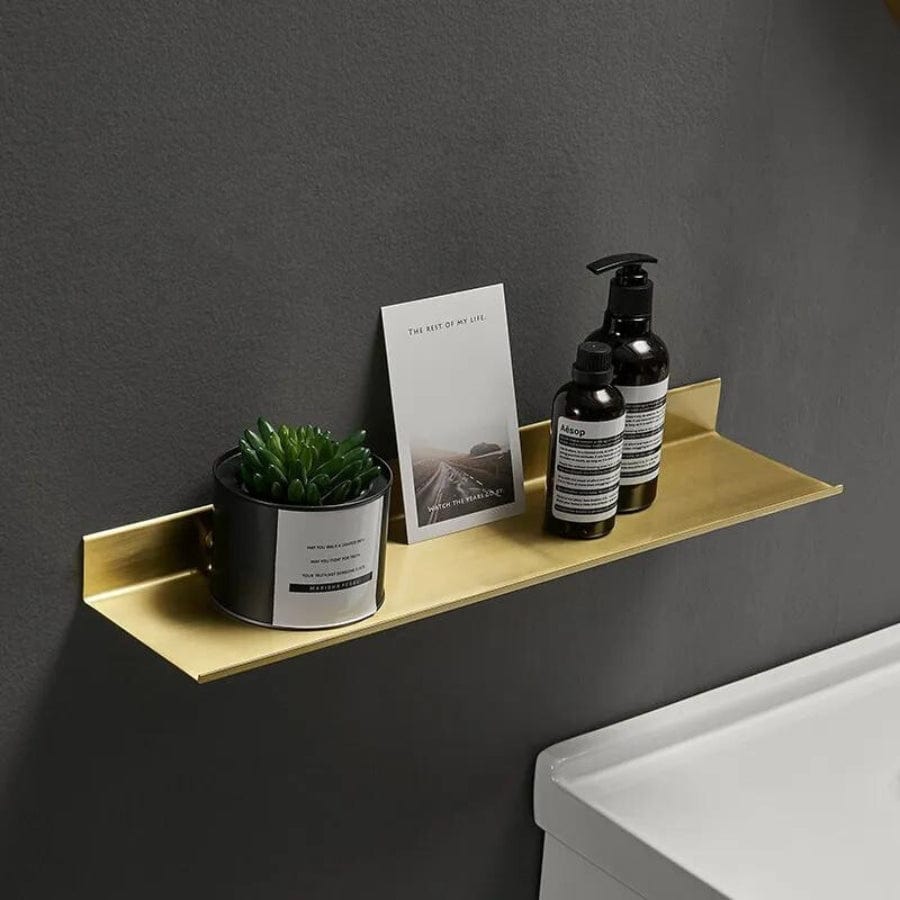 Étagère de douche dorée brossée 50 cm