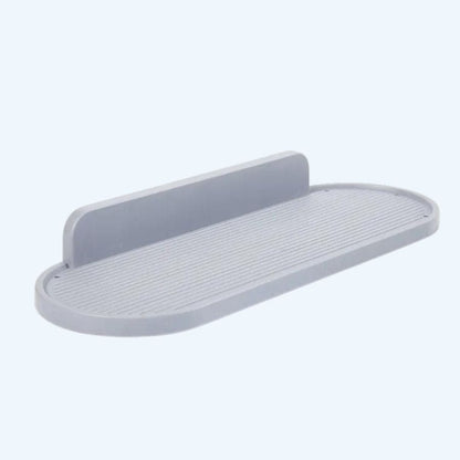 Étagère de douche plate et ovale Gris