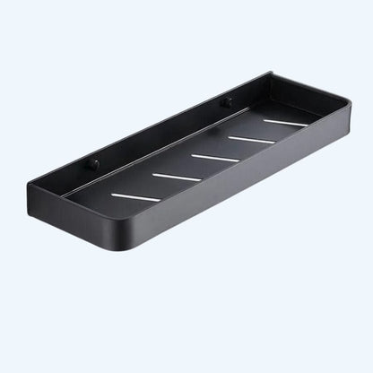 Étagère de douche rectangle noire 30 cm simple