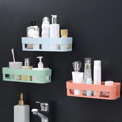 Étagère de douche sans percer couleurs pastels
