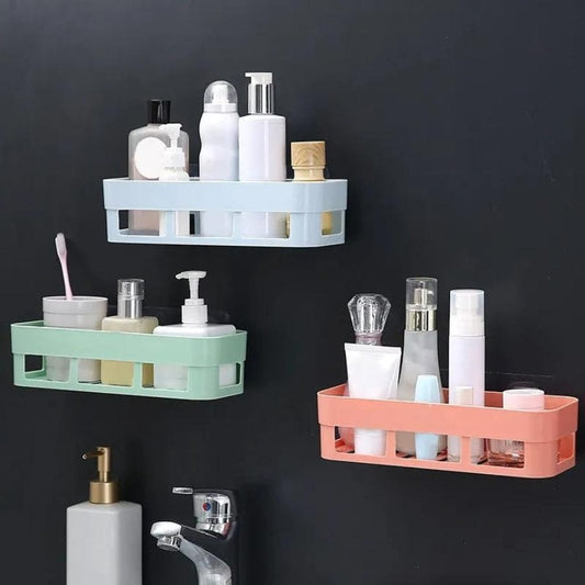 Étagère de douche sans percer couleurs pastels