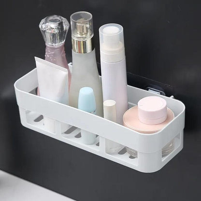 Étagère de douche sans percer couleurs pastels Blanc