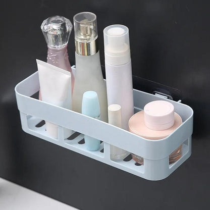 Étagère de douche sans percer couleurs pastels Bleu