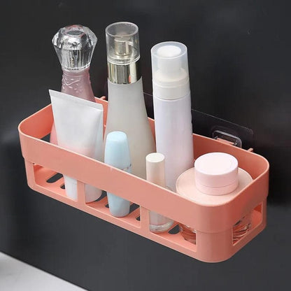 Étagère de douche sans percer couleurs pastels Rose