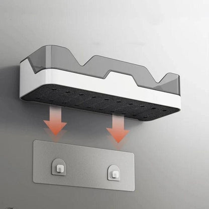 Étagère de douche transparente