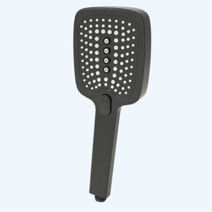 Pommeau de douche carré à effet pluie trois modes Gris