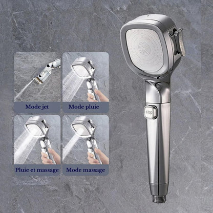 Pommeau de douche carré quatre modes