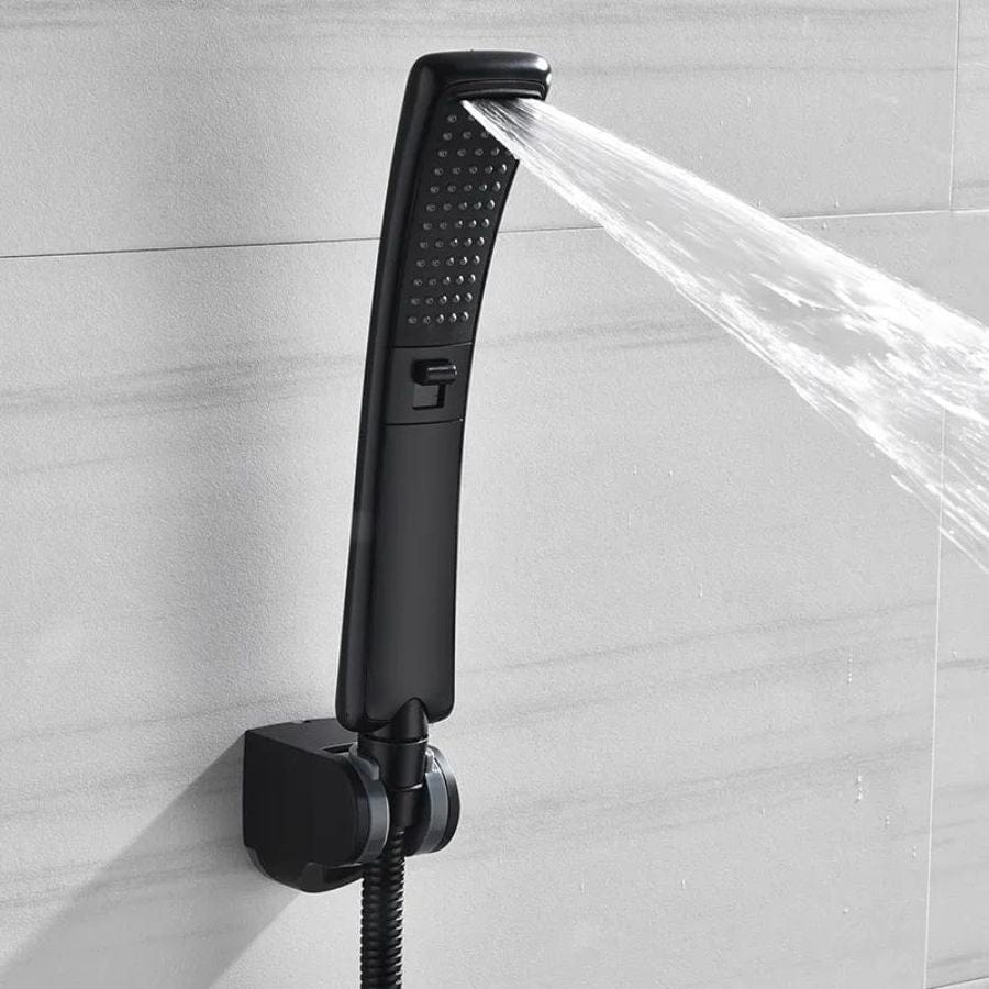 Pommeau de douche effet cascade deux modes Noir