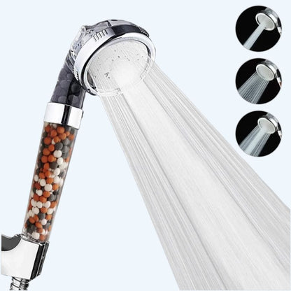 Pommeau de douche rond filtrant trois modes