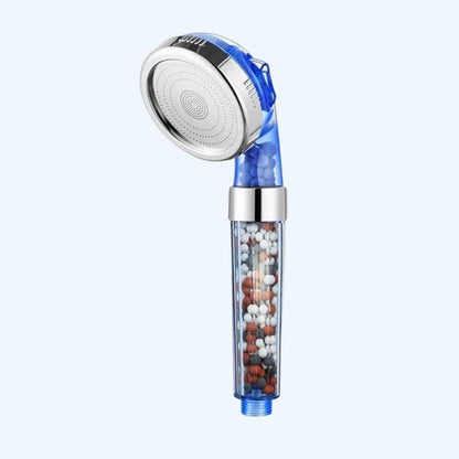 Pommeau de douche rond filtrant trois modes  Bleu