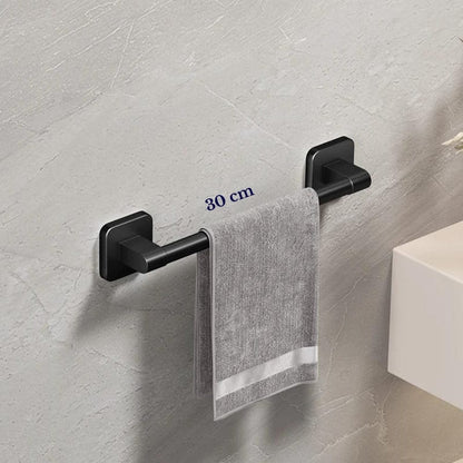 Porte-serviettes adhésif | Escale Douche Noir / 30 cm
