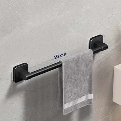 Porte-serviettes adhésif | Escale Douche Noir / 40 cm