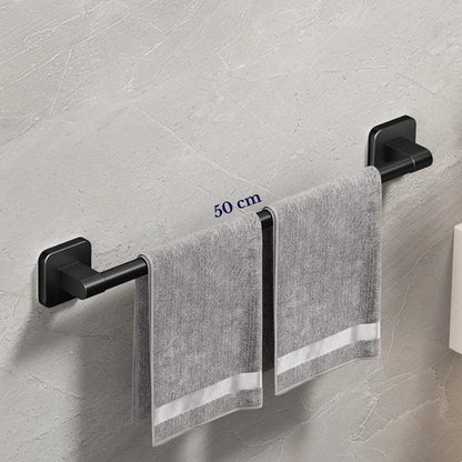 Porte-serviettes adhésif | Escale Douche Noir / 50 cm