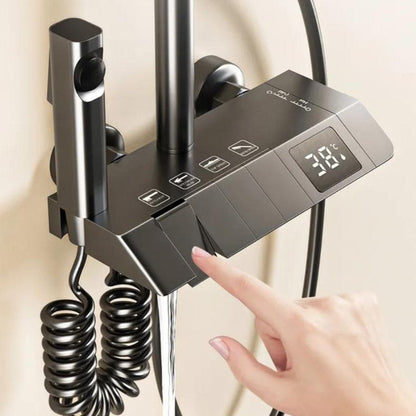 Colonne de douche mitigeur thermostatique style piano