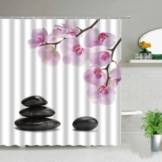 Rideau de douche zen cerisier japonais | Escale Douche