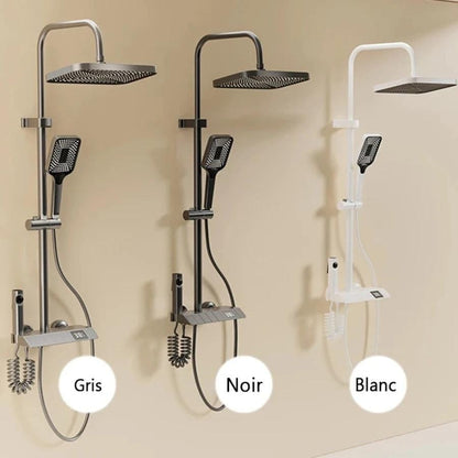 Colonne de douche mitigeur thermostatique style piano