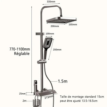 Colonne de douche mitigeur thermostatique style piano