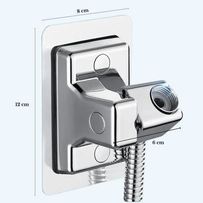 Support de pommeau de douche ajustable et adhésif  Chrome
