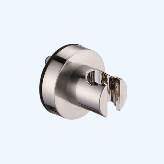 Support de pommeau de douche rond adhésif Chrome brossé