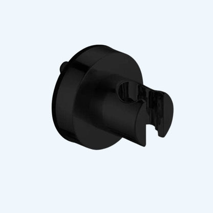 Support de pommeau de douche rond adhésif Noir