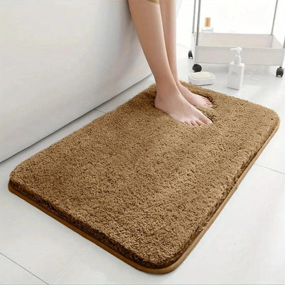 Tapis de bain absorbant design sobre | Escale Douche Brun / 40cm x 60cm