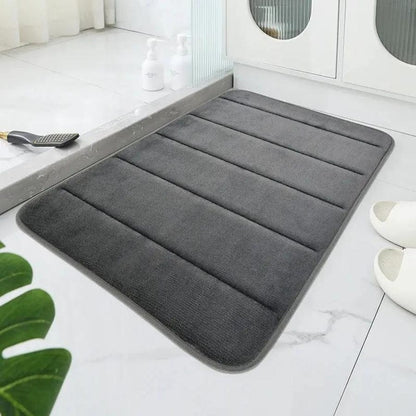 Tapis de bain absorbant | Escale Douche Gris foncé / 40cm x 60cm