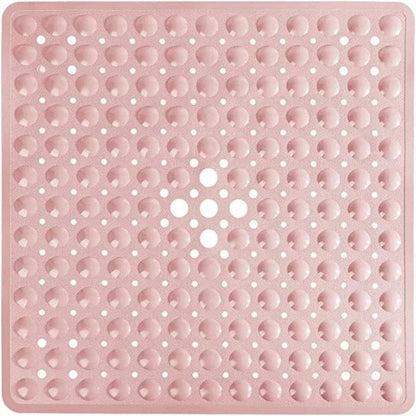 tapis de bain antidérapant carré | Escale Douche Rose / 53cm x 53cm