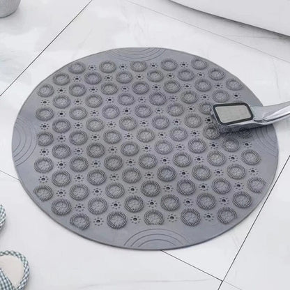 Tapis de bain antidérapant rond | Escale Douche Gris / 55 cm de diamètre