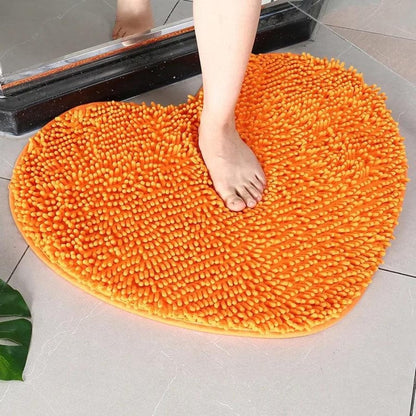 Tapis de bain cœur | Escale Douche Orange / 50cm x 60cm