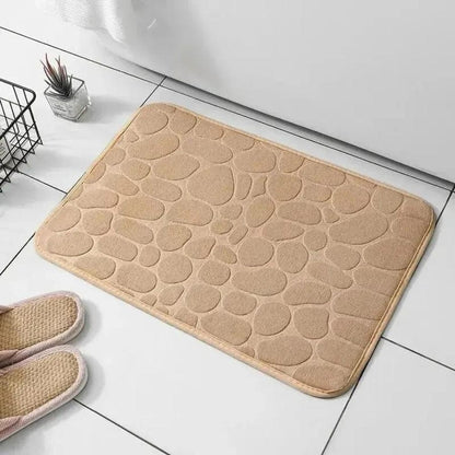 Tapis de bain design galets | Escale Douche Sable / 40cm x 60cm